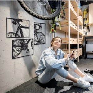 Alternative view of Cycle Serenity Wood Bicycle Wall Decor