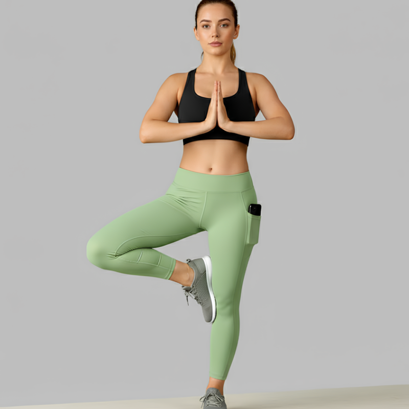 WUGO:: Premium Quality Stretchable Yoga Tights | Soft Mid-Waist Gym Leggings | Workout Pants for Girls or Women