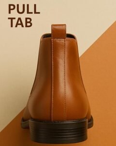 WUGO-Latest Stylish Men's Tan Chelsea Boots | Faux Leather Slip-On Ankle Boots | - Image 3