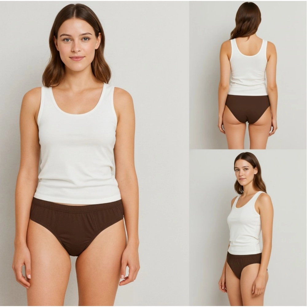 Pack of_3 Women's Cotton Solid Hipster Panty (Multicolor) - Image 4