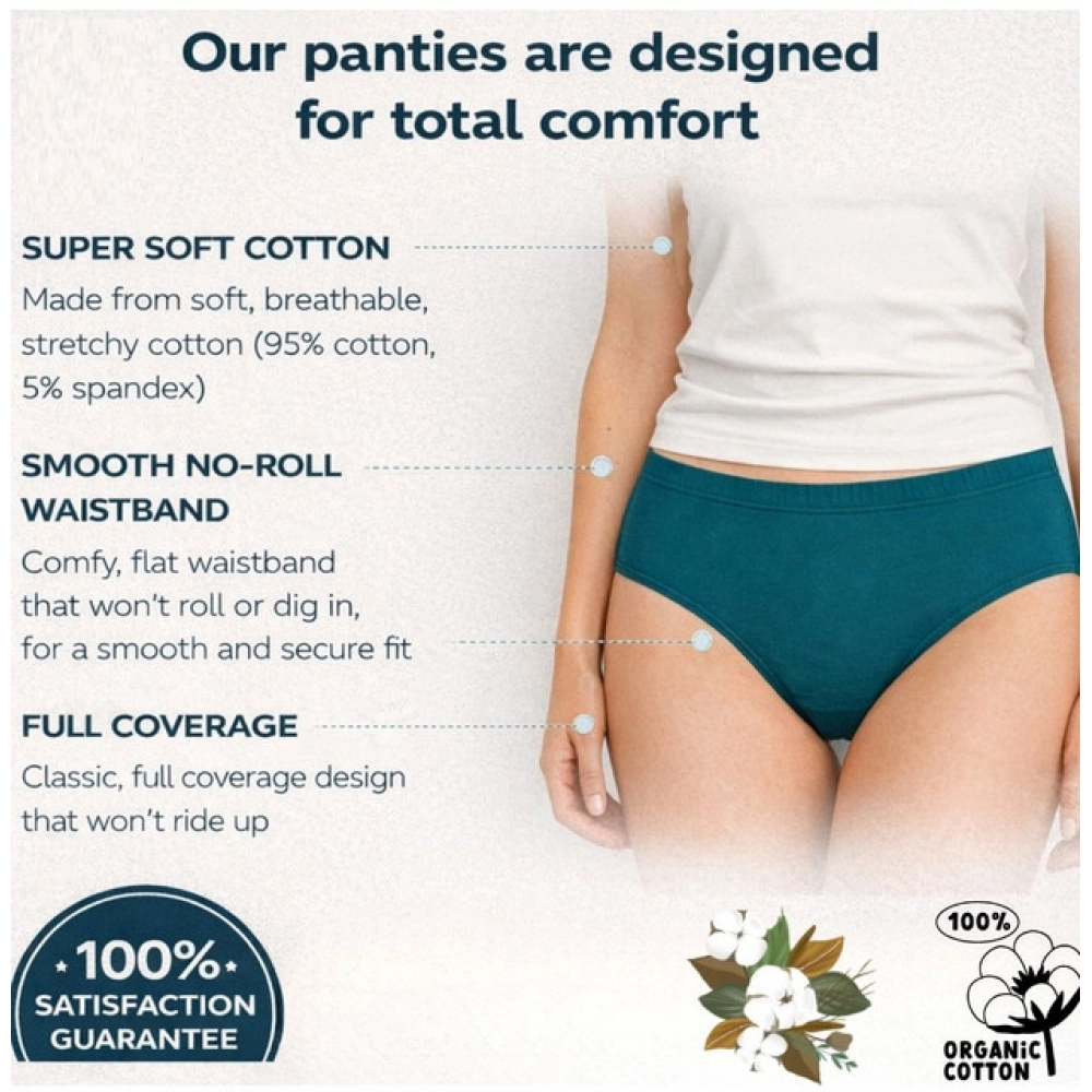 Pack of_6 Women's Cotton Solid Hipster Panty (Multicolor) - Image 3