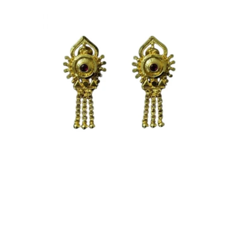 Women's Pack of_2 Brass Gold-Plated Earrings (Gold)