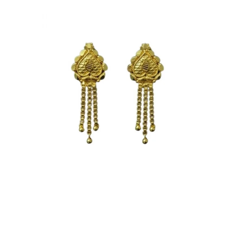 Women's Pack of_2 Brass Gold-Plated Earrings (Gold)
