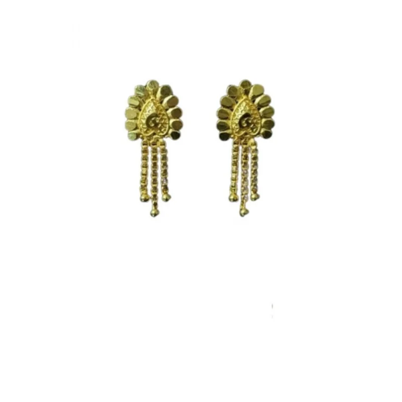 Women's Pack of_2 Brass Gold-Plated Earrings (Gold)