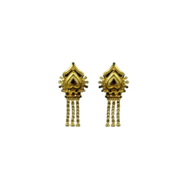Women's Pack of_2 Brass Gold-Plated Earrings (Gold)
