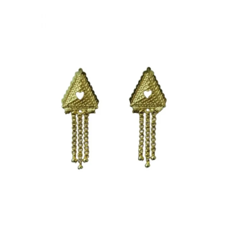 Women's Pack of_2 Brass Gold-Plated Earrings (Gold)