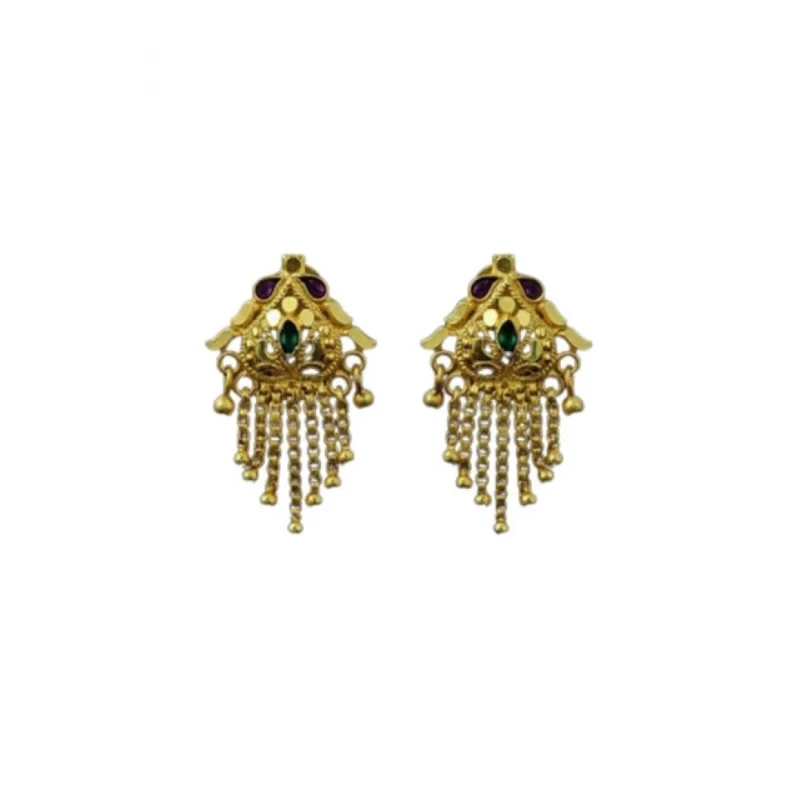 Women's Pack of_2 Brass Gold-Plated Earrings (Gold)