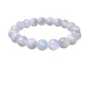Natural Crystal 8mm Moonstone Bracelet (White)