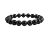 Natural Crystal 8mm Black Obsidian Bracelet (Black)