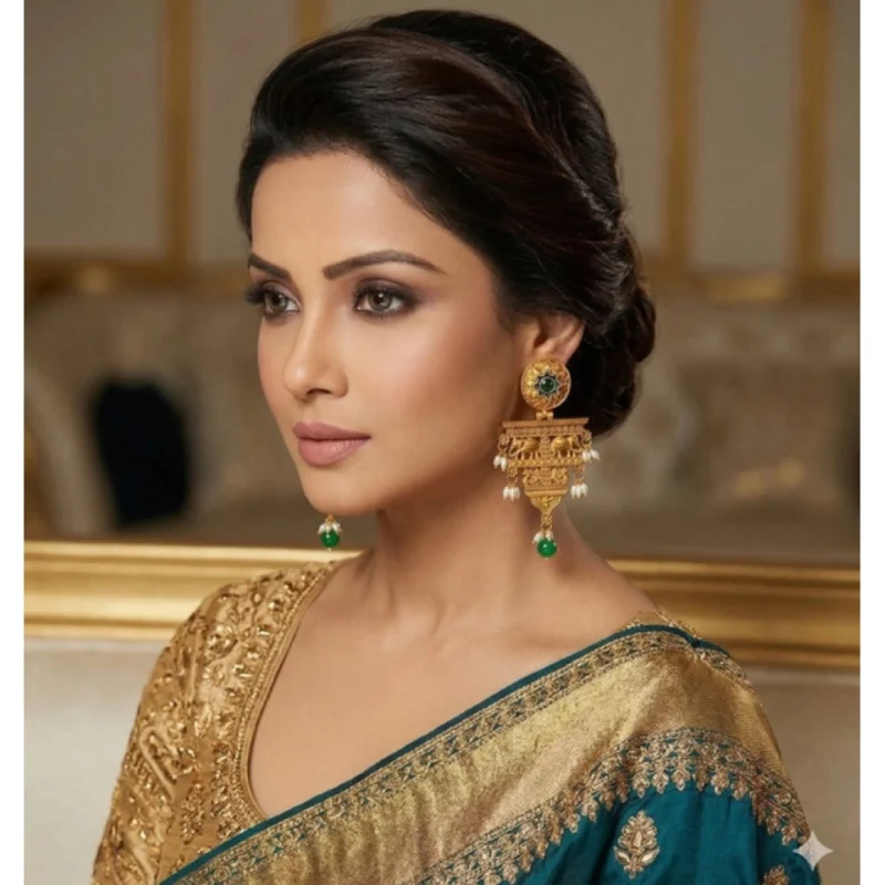 Women's Zinc Alloy Gold Plated Chandelier Earrings (Multicolor)