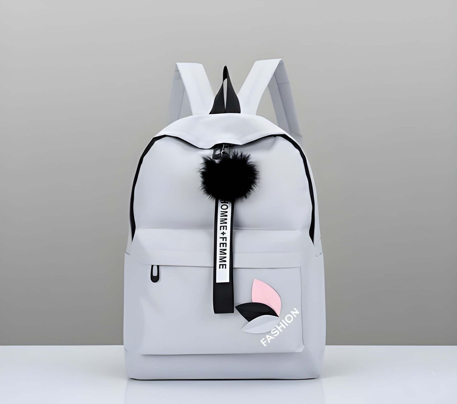 Latest Trendy Backpack in White and Black - Image 5