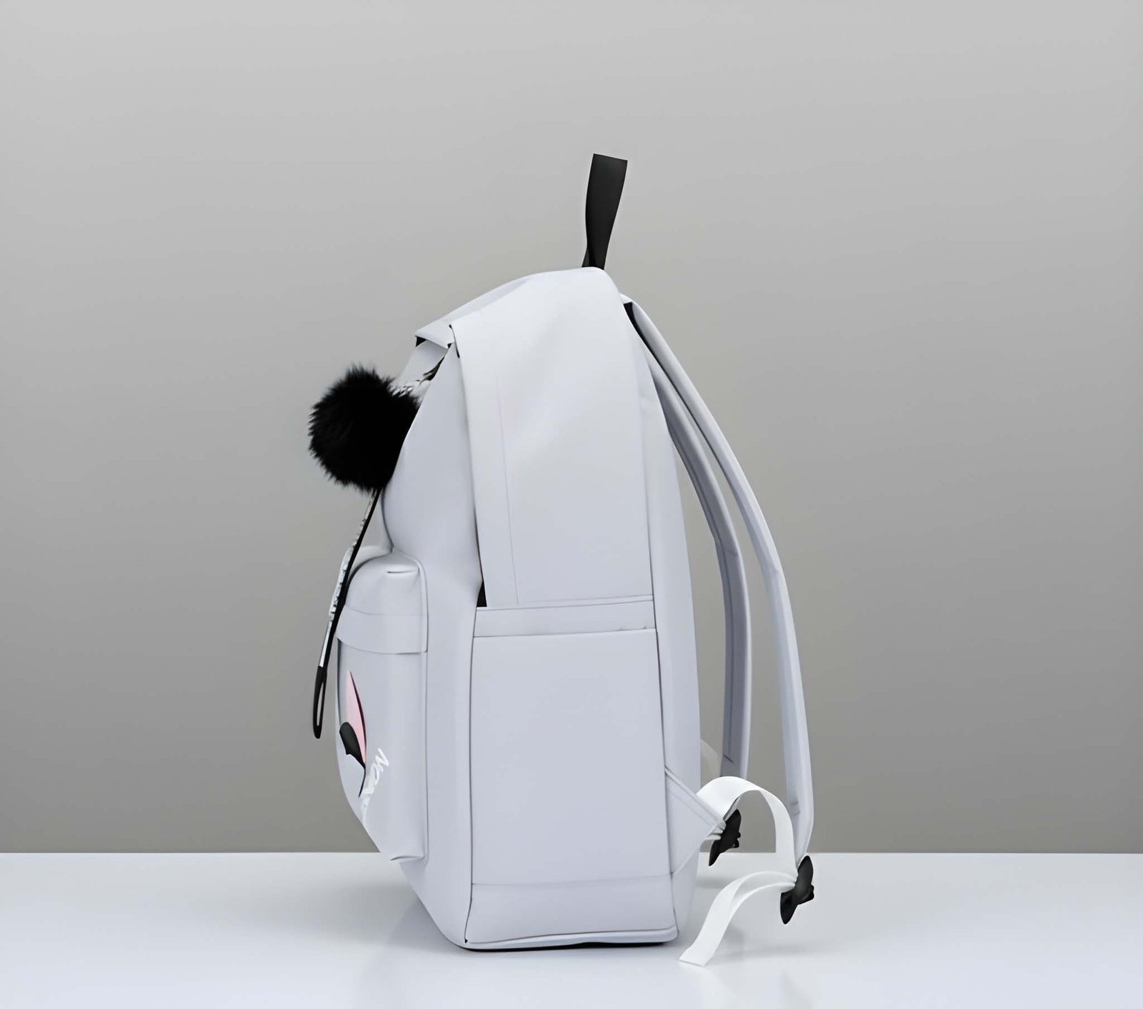 Latest Trendy Backpack in White and Black - Image 3