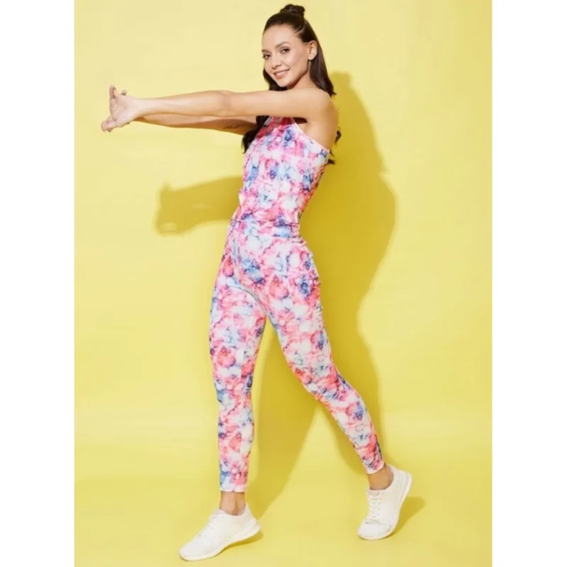 Alternative view of Women's Polyester Lycra Printed Sleeveless Active Wear (Multicolor)