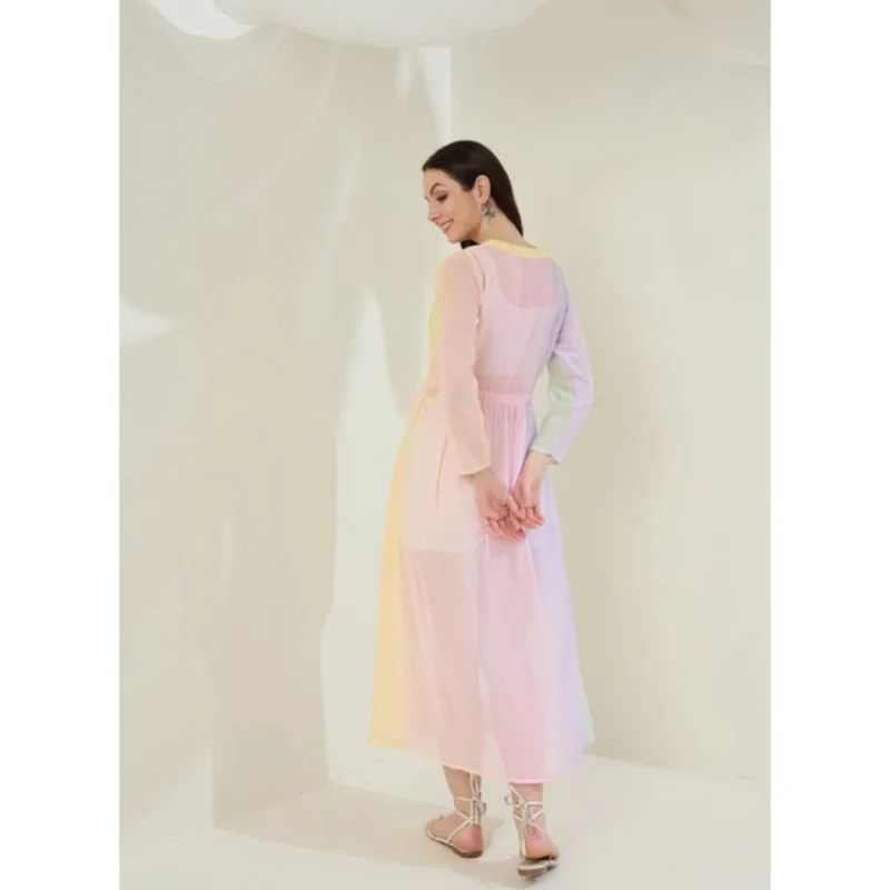 Alternative view of Women's Georgette Ombre Short Sleeve Shrug (Multicolor)