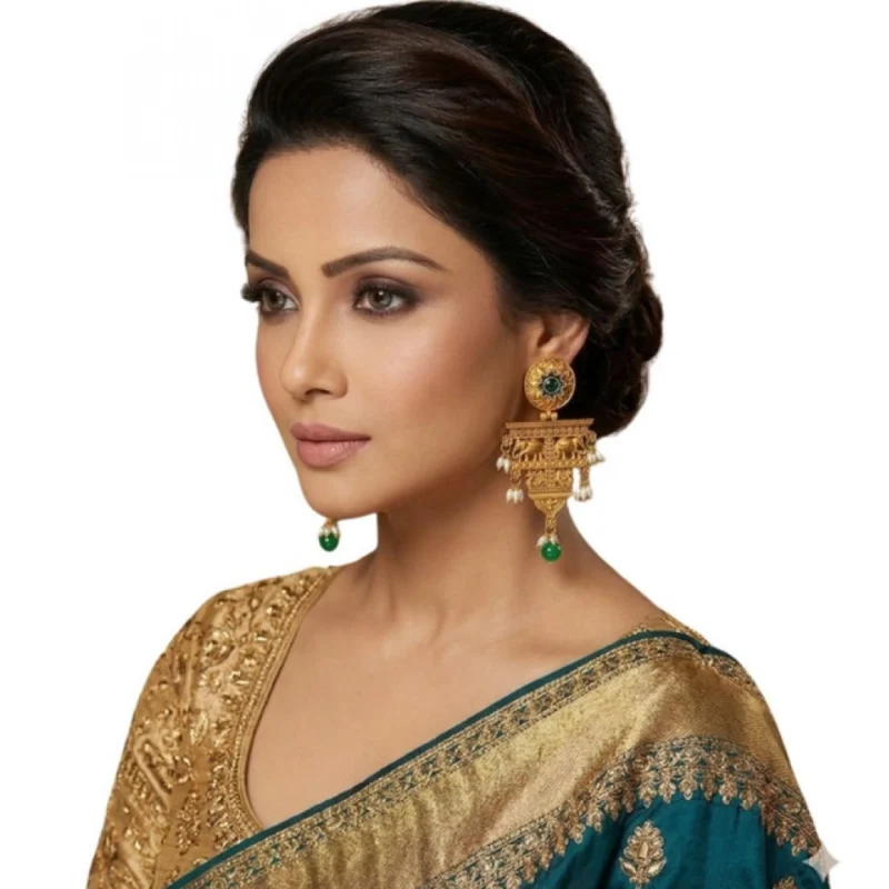 Alternative view of Women's Zinc Alloy Gold Plated Chandelier Earrings (Multicolor)