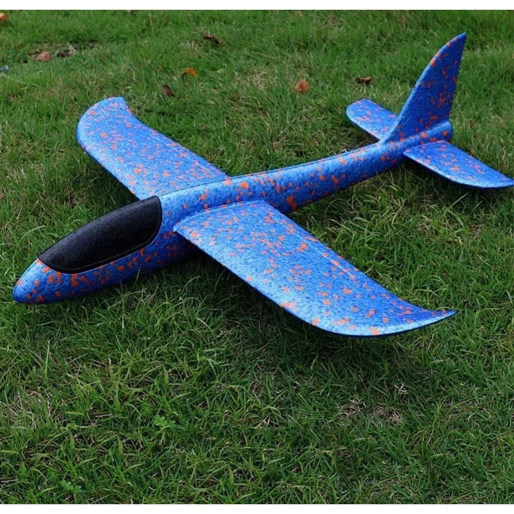 EPP Foam Galaxy Hand Throw Flying LED Glider Airplane (Blue-Multicolor) - Image 4