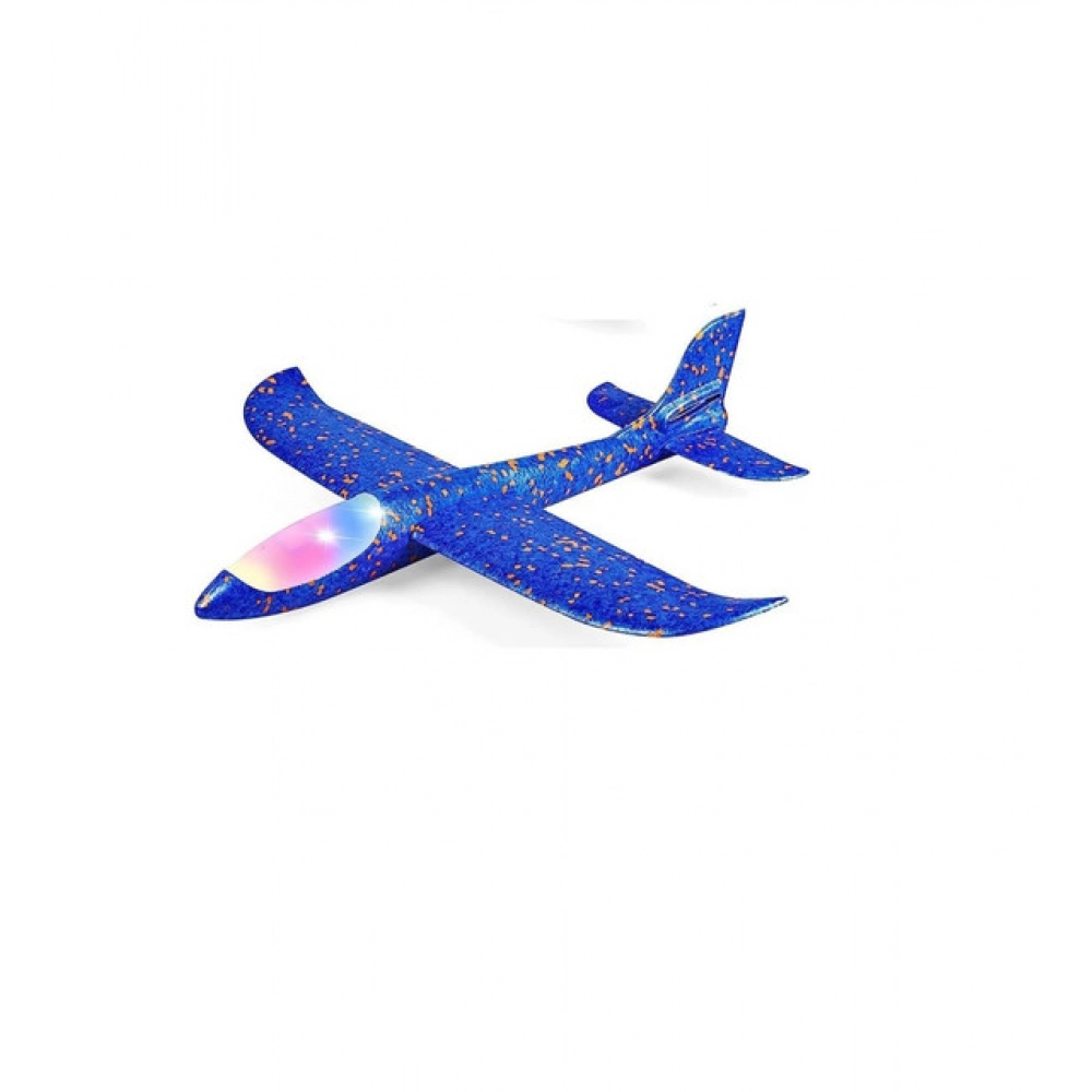 EPP Foam Galaxy Hand Throw Flying LED Glider Airplane (Blue-Multicolor) - Image 2