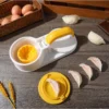Plastic Solid Dumpling Maker Mold Press (Yellow-White)