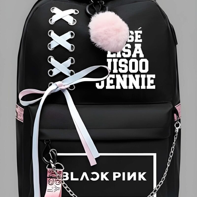 Alternative view of Latest Pom Pom Backpack in black