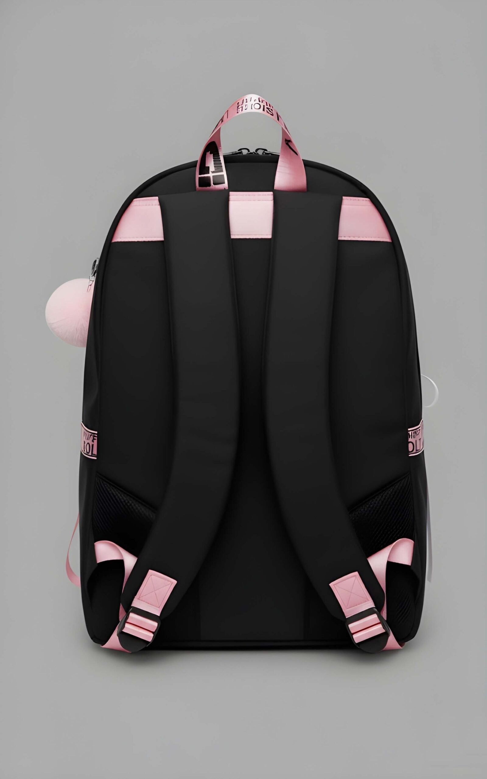Latest Pom Pom Backpack in black - Image 5