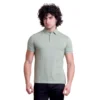 Men's Casual Cotton Solid Half Sleeve Polo Neck T-Shirt (Newsage)