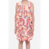 Girl's Chiffon Ruffled Sleeveless Dress (Multicolor)