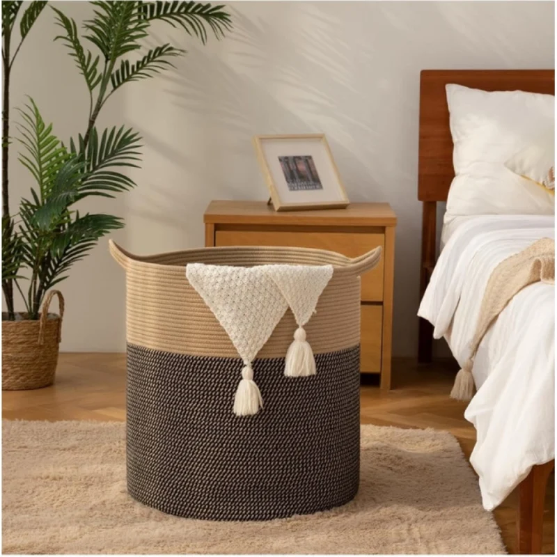 Alternative view of Cotton 12x14 Inch - Mix Storage Basket For Clothes With Out Lid (Dark-Brown)