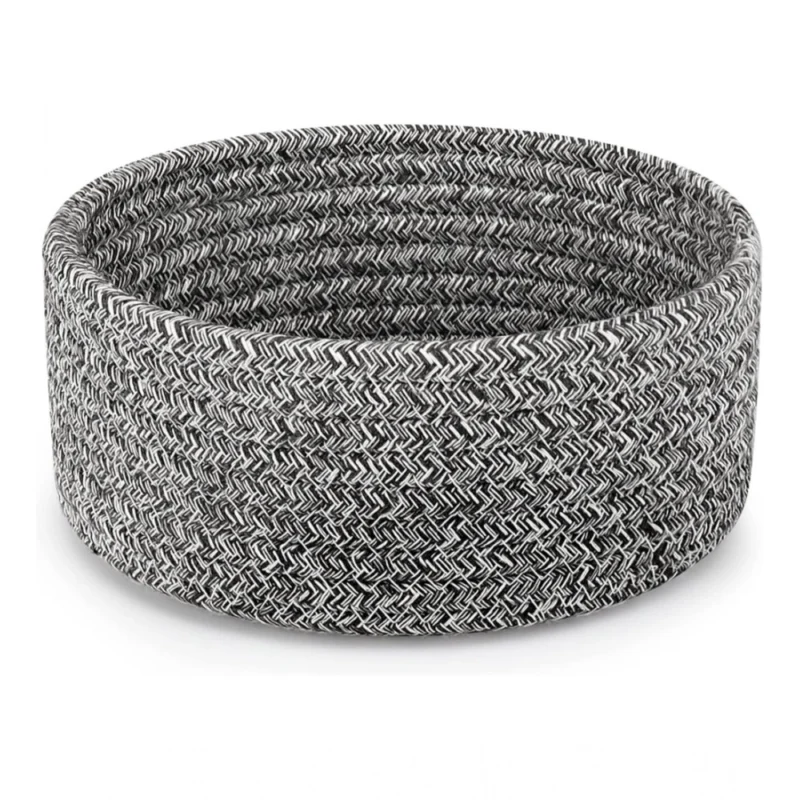 Alternative view of Cotton 8x3 Inch Kidi Round 1 Pcs Bedside Organizer With Out Lid (Black)