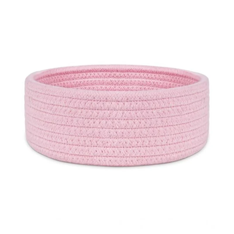 Alternative view of Cotton 8x3 Inch Round 1 Pcs Bedside Organizer With Out Lid (Pink)