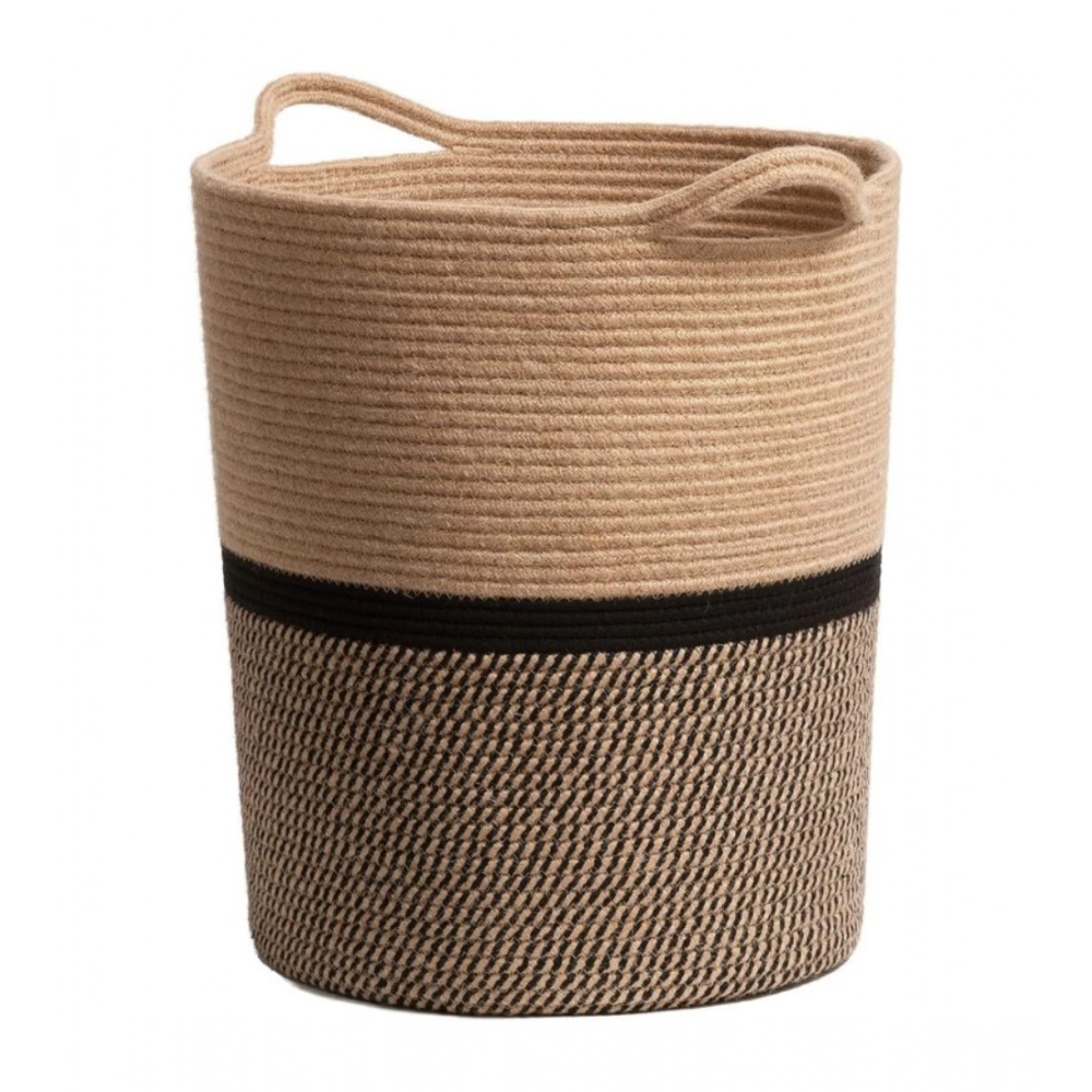 Cotton Pack Of_1 12x14 Inch Laundry Storage Basket For Clothes (Multicolor) - Image 3