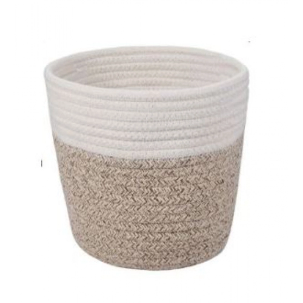 Cotton Flower Pot With Out Lid (White-Kidi) - Image 3