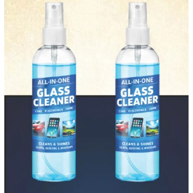 Pack of 2 All-in-One Glass Cleaner Spray Bottles 100 ML
