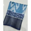 Women's Cotton Silk Printed Saree With Unstitched Blouse 5.5Mtr (Blue)