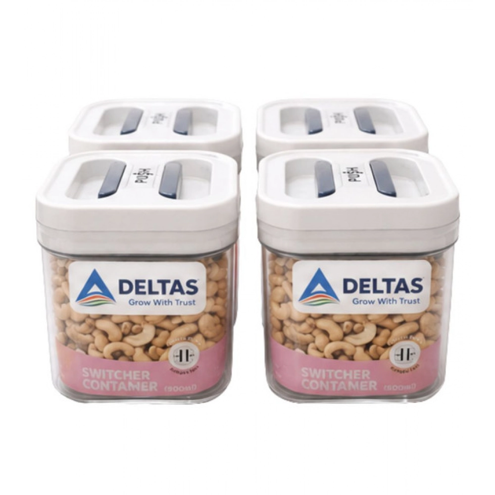 Pack of 4 Switchers Airtight Storage Container Set 500 ML (White) - Image 3