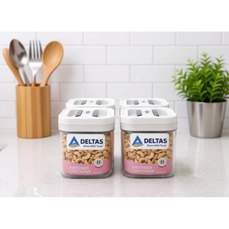 Alternative view of Pack of 4 Switchers Airtight Storage Container Set 500 ML (White)