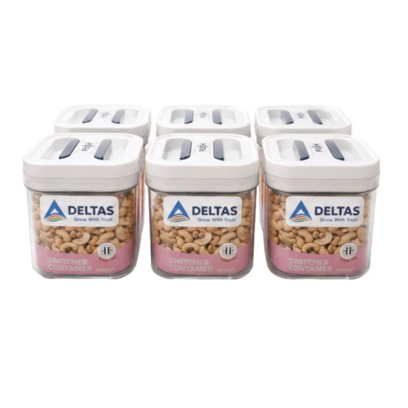 Alternative view of Pack of 6 Switchers Airtight Storage Container Set 500 ML (White)