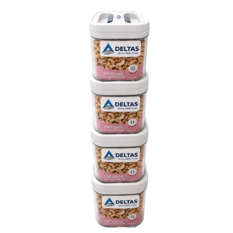 Alternative view of Pack of 4 Switchers Airtight Storage Container Set 1250 ML (White)