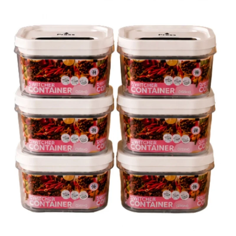 Alternative view of Pack of 6 Switchers Airtight Storage Container Set 1250 ML (White)