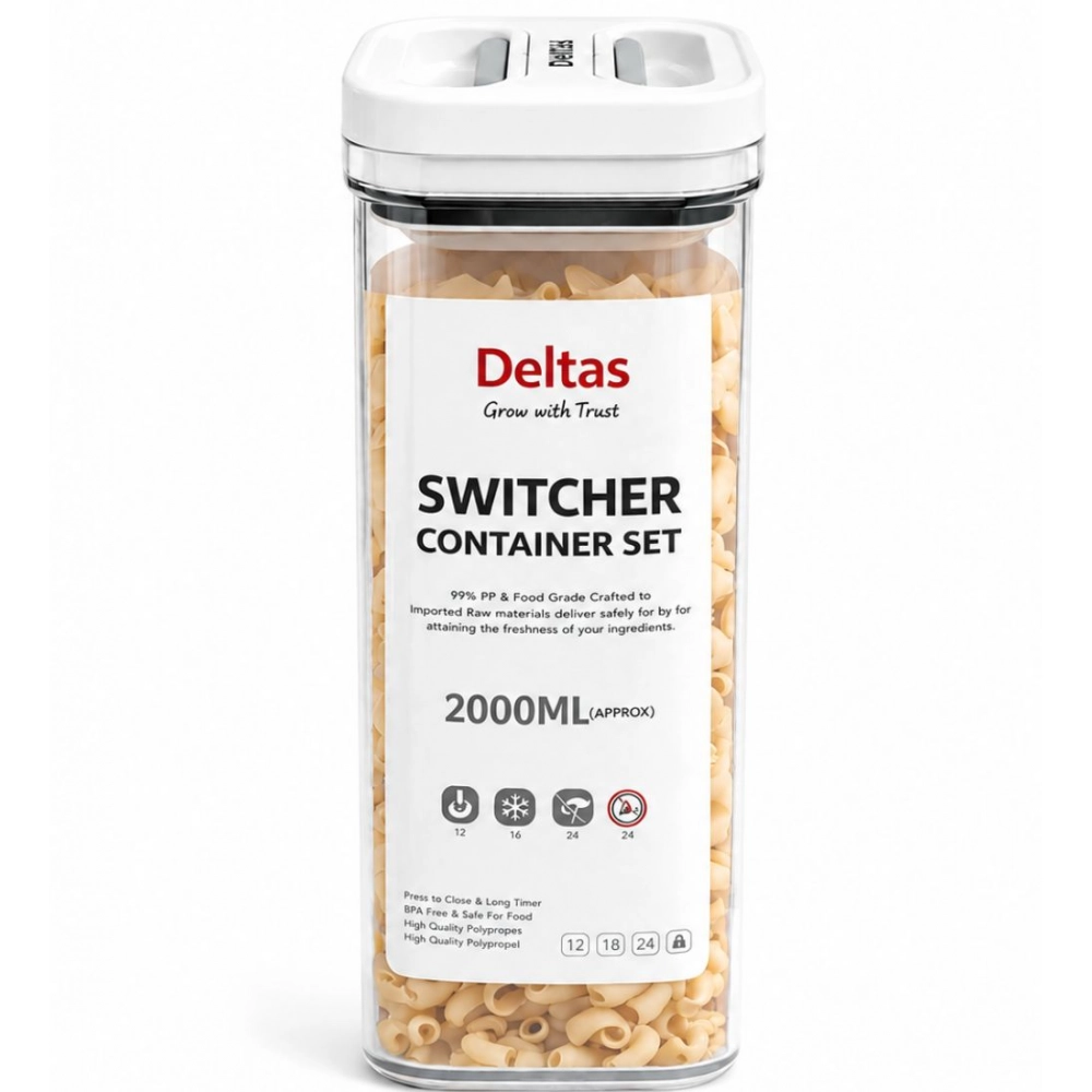 Pack of 1 Switchers Airtight Storage Container Set 2000 ML (White) - Image 2