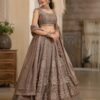Muted Taupe/Beige Gray Elegance Lehenga Set – Timeless Grace for Every Celebration