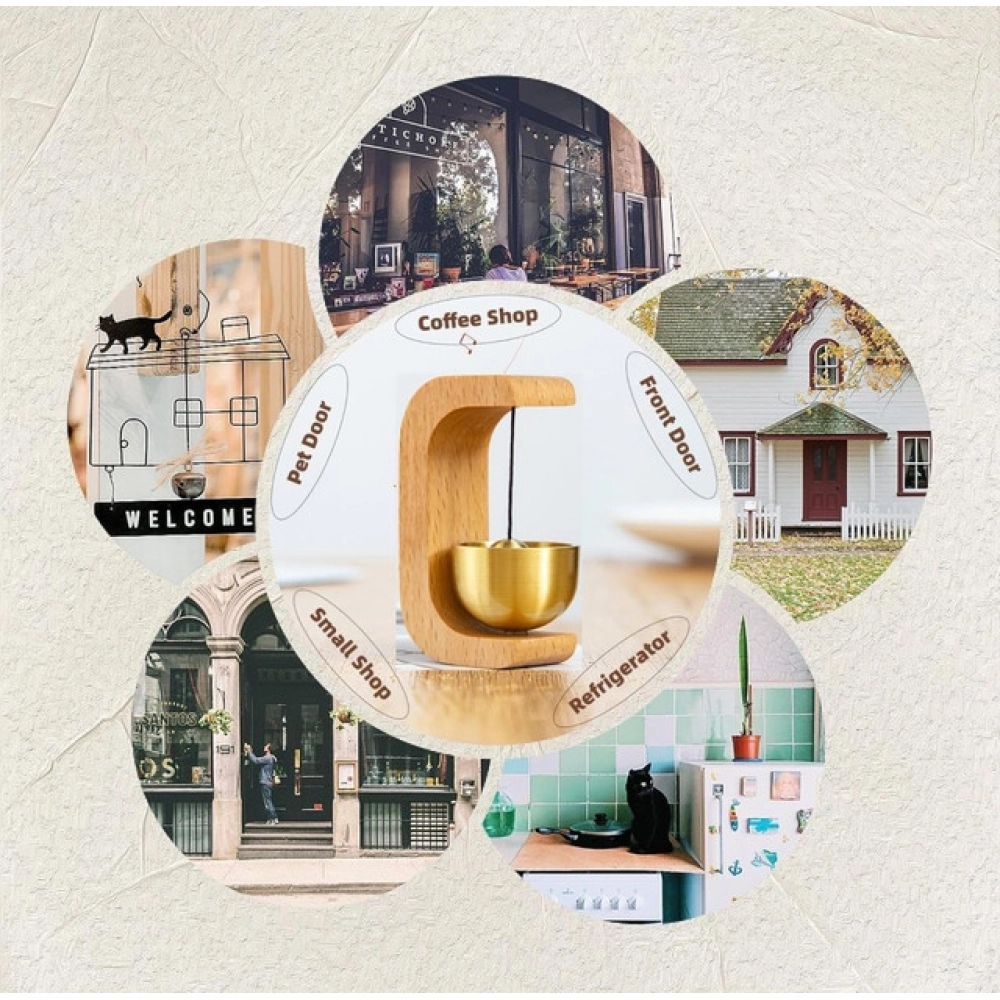 Self-Adhesive Magnetic Doorbell (Gold) - Image 2