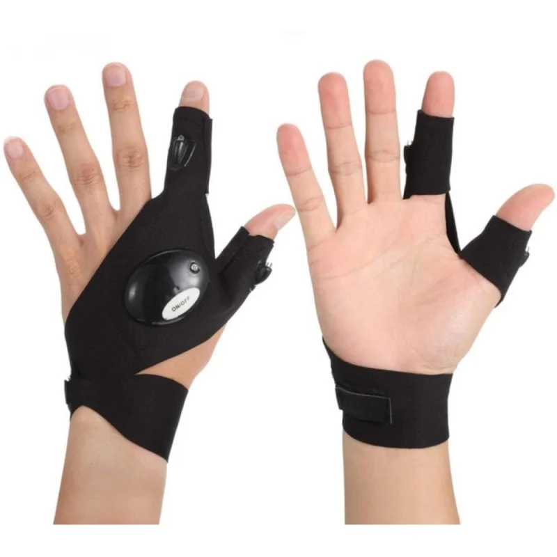 Pack of 2 LED Flashlight Gloves (Black) - Image 3