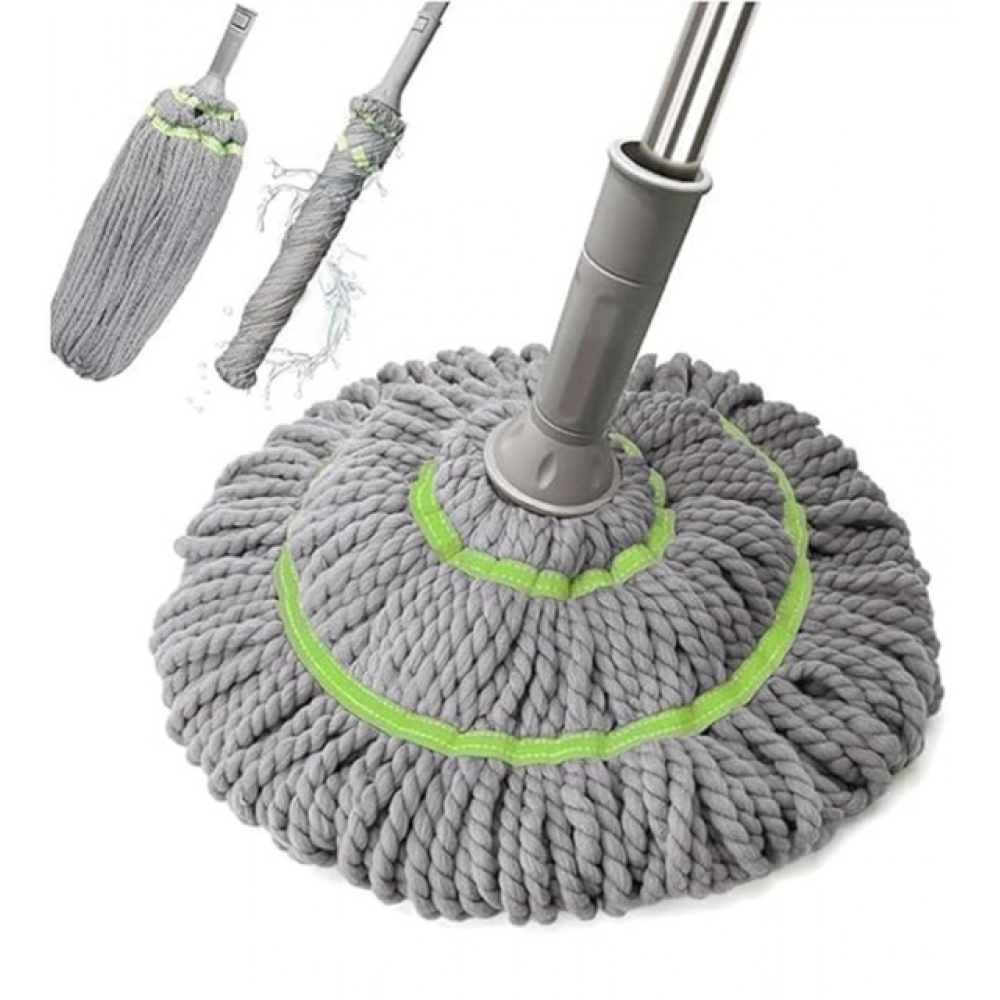 Pack of 2 Microfiber Twist Mop for Floor Cleaning (Grey) - Image 5