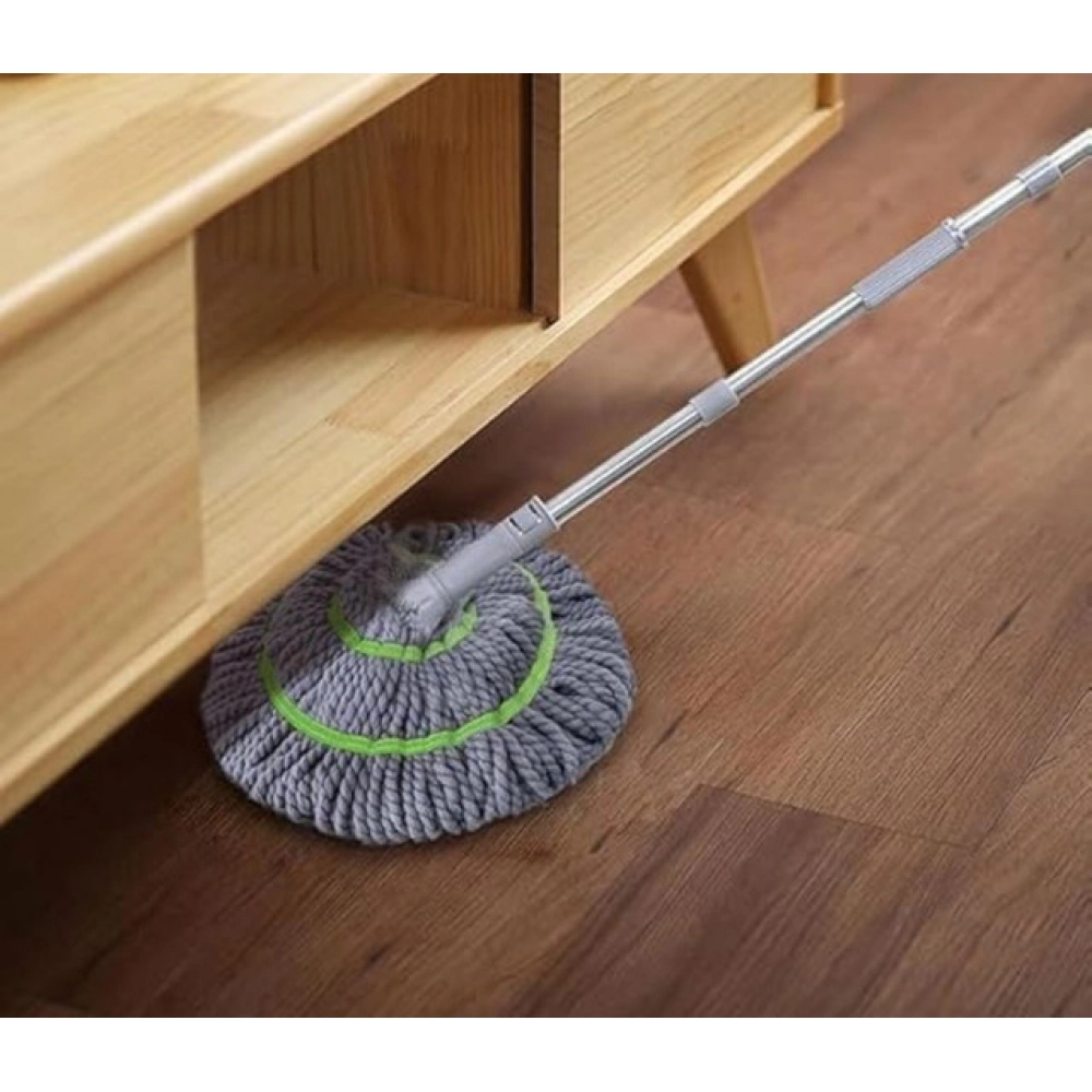 Pack of 2 Microfiber Twist Mop for Floor Cleaning (Grey) - Image 2