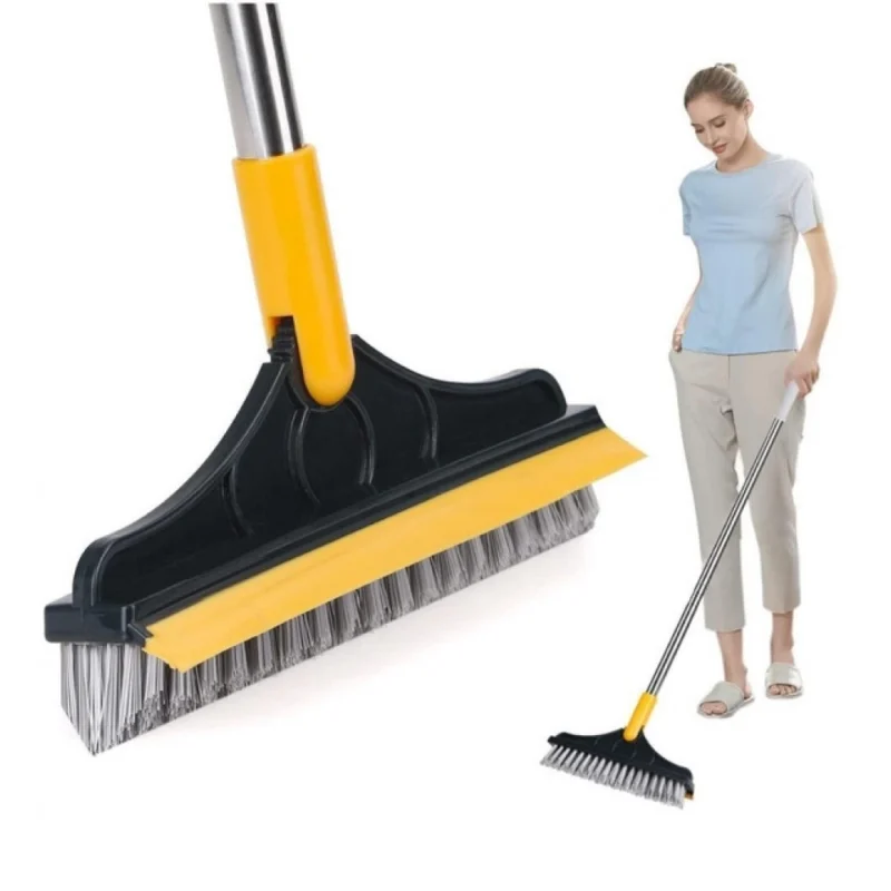 Pack of 2 2 in 1 Scrape Floor Scrubbing Brush (Multicolor) - Image 6