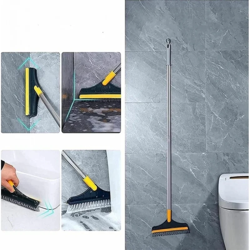 Pack of 2 2 in 1 Scrape Floor Scrubbing Brush (Multicolor) - Image 4