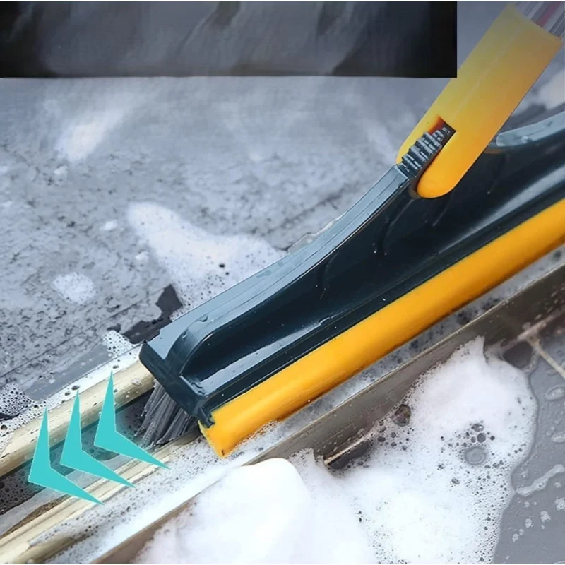 Pack of 2 2 in 1 Scrape Floor Scrubbing Brush (Multicolor) - Image 2