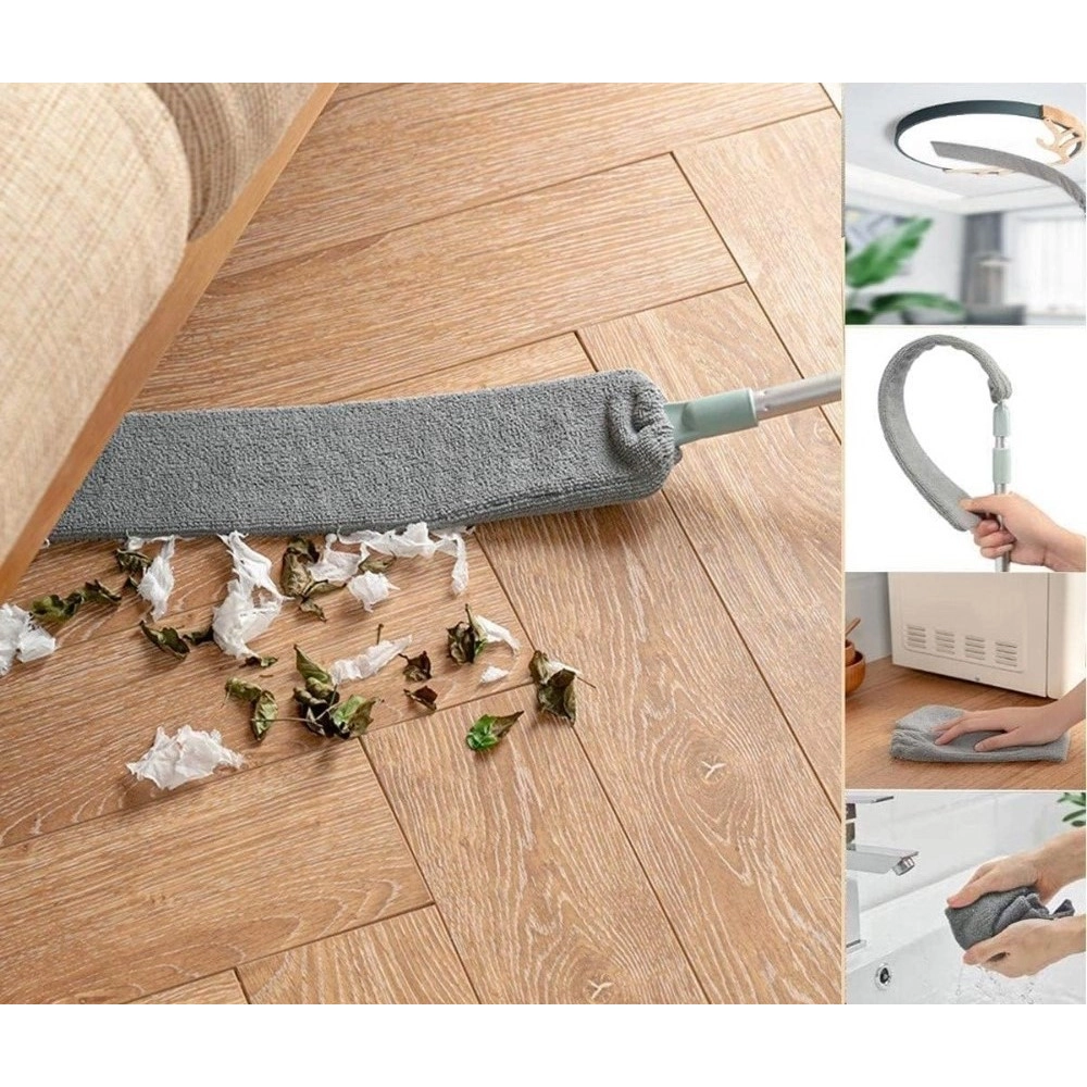 Pack of 2 Microfiber Flexible Mop (Grey) - Image 3