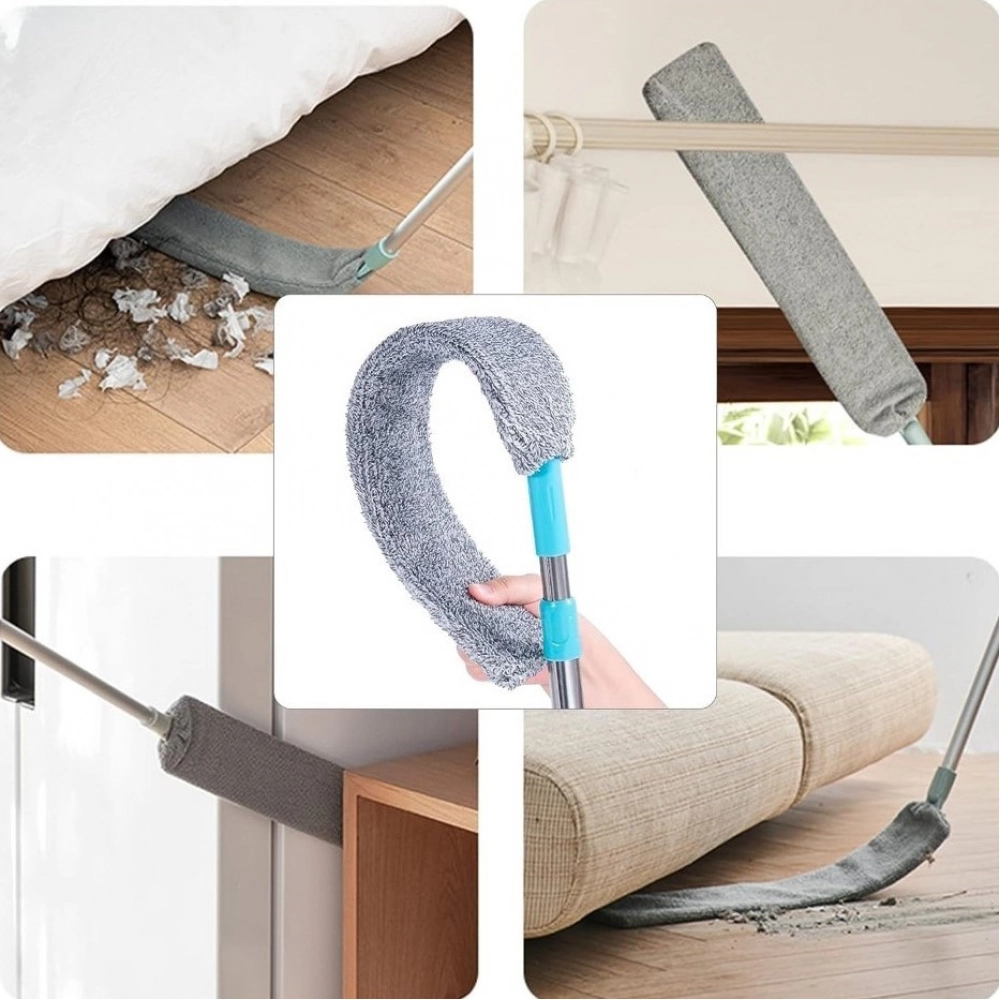 Pack of 2 Microfiber Flexible Mop (Grey) - Image 2