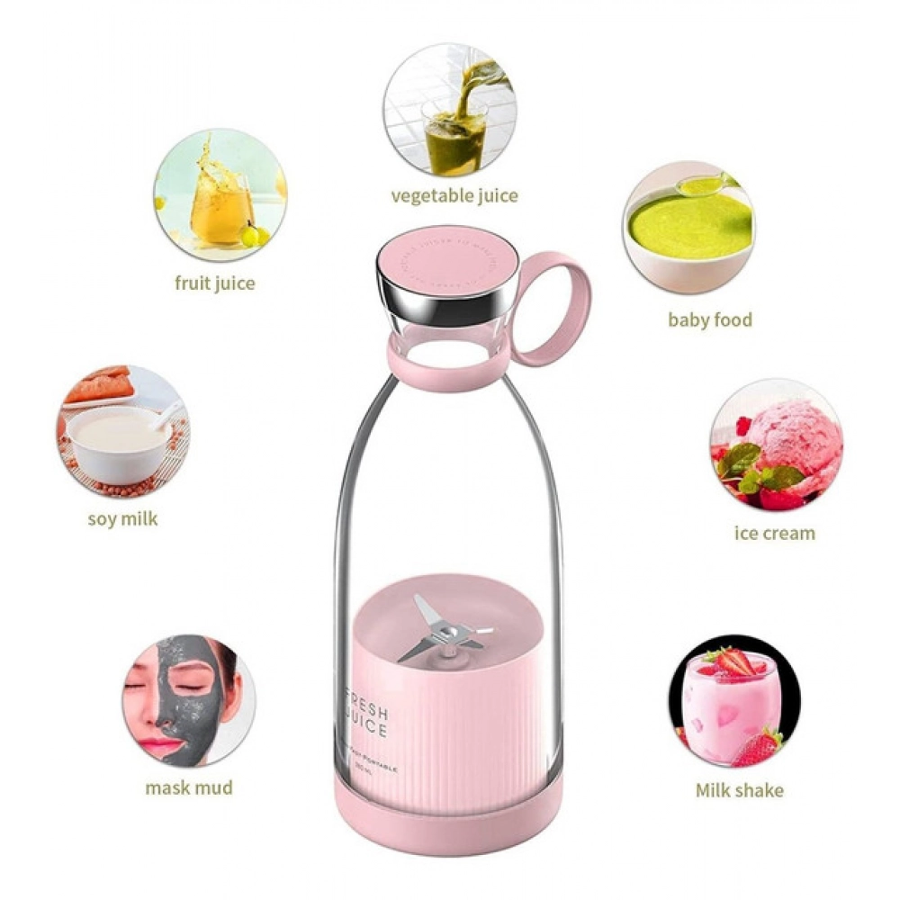 4 Blade Juicer Bottle (Multicolor) - Image 3